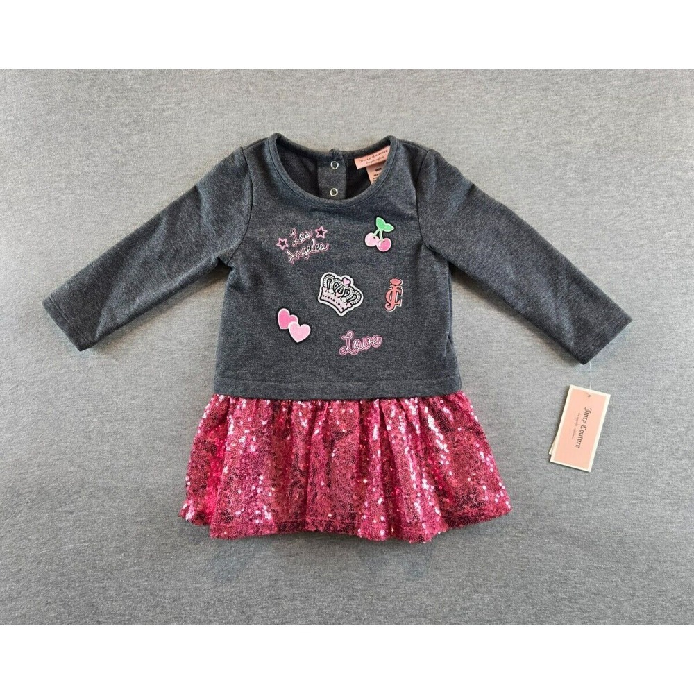 Juicy Couture Infant Baby‎ Girls 18 Months 2-Piece Casual Dress & Tights Set 18M
